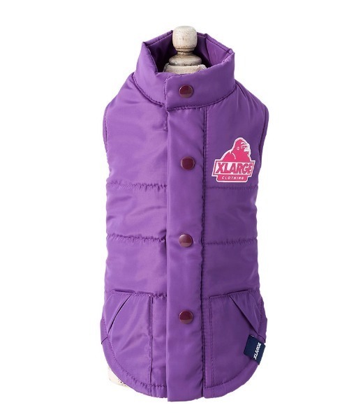 XLARGE（エクストララージ）の「XLARGE/OG中綿ベスト（ペットウェア・メンズ・パープル/ブラック・3L/2L/L/M/S/XS）」の7枚目の写真