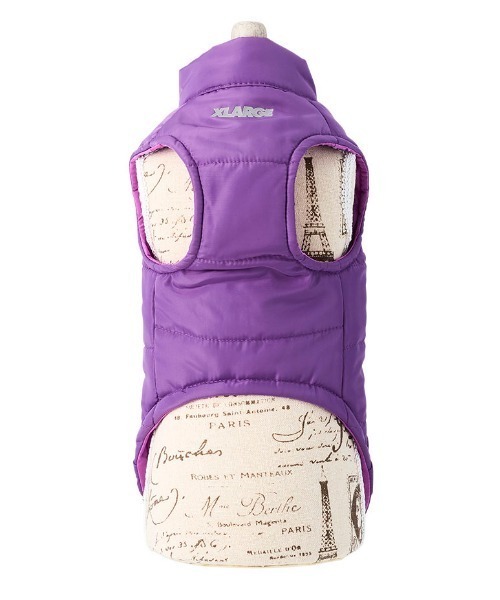 XLARGE（エクストララージ）の「XLARGE/OG中綿ベスト（ペットウェア・メンズ・パープル/ブラック・3L/2L/L/M/S/XS）」の10枚目の写真