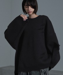 cussil | 【cussil/クシル】ダブルジャガードダメージクルーネックニット/セーター(ニット/セーター)