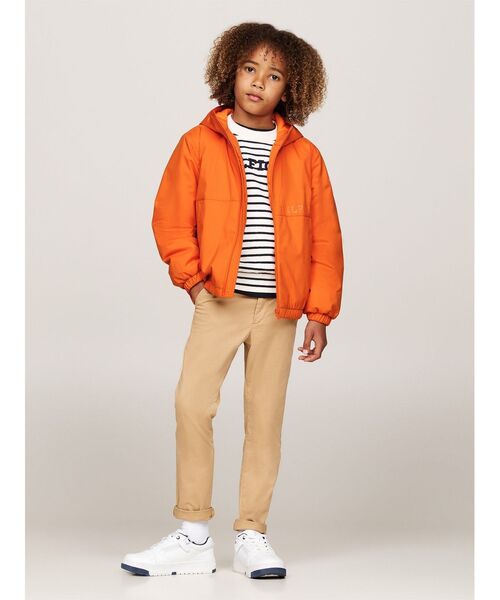 TOMMY HILFIGER(トミーヒルフィガー)の「BOYS ライトパデッドリップストップジャケット(ブルゾン・キッズ・ブラック/オレンジ・140cm/150cm/160cm/130cm)」の16枚目の写真