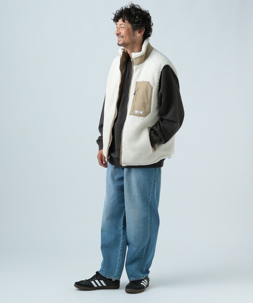 BAYFLOW(ベイフロー)の「リバーシブルナカワタボアベスト(ベスト・メンズ・オフホワイト/ブラック/アイボリー・MEDIUM/LARGE)」の16枚目の写真