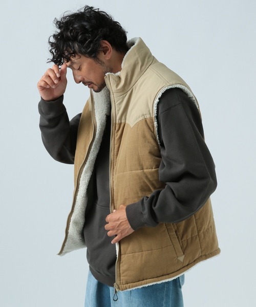 セール】リバーシブルナカワタボアベスト（ベスト）｜BAYFLOW