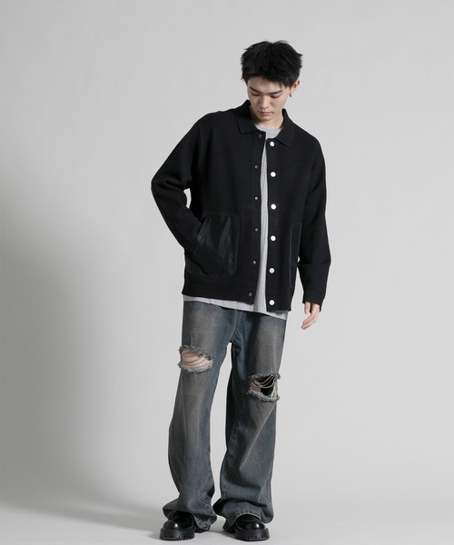 aimoha(アイモハ)の「【aimoha neo】 Chic Contrast Pocket Jacket(カーディガン/ボレロ・メンズ・ブラック・LARGE/X-LARGE/XX-LARGE/XXX-LARGE/XXXX-LARGE)」の21枚目の写真
