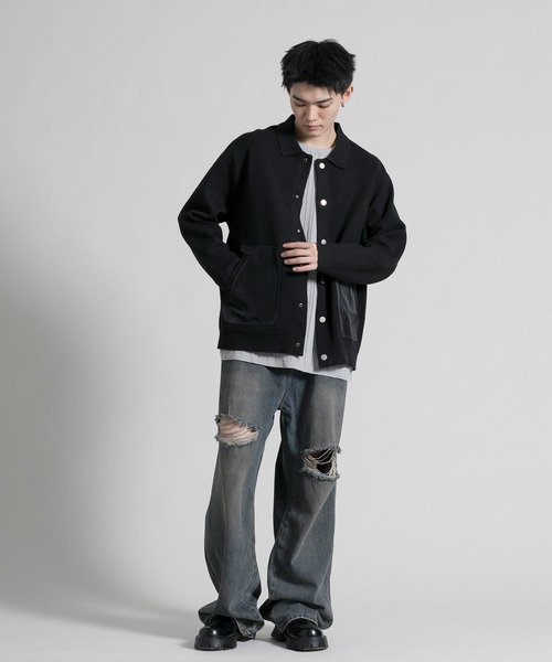 aimoha(アイモハ)の「【aimoha neo】 Chic Contrast Pocket Jacket(カーディガン/ボレロ・メンズ・ブラック・LARGE/X-LARGE/XX-LARGE/XXX-LARGE/XXXX-LARGE)」の22枚目の写真