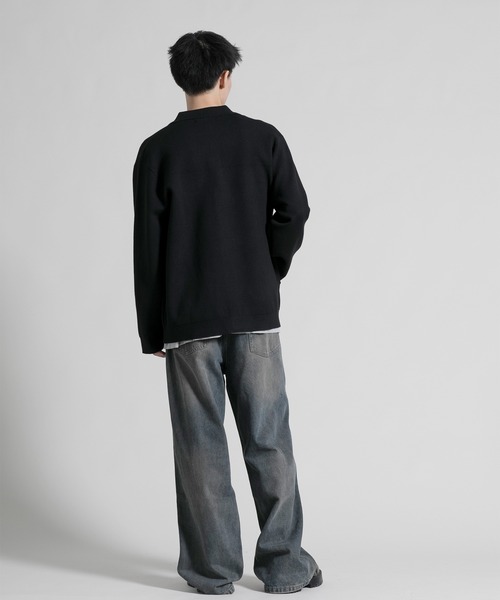 aimoha(アイモハ)の「【aimoha neo】 Chic Contrast Pocket Jacket(カーディガン/ボレロ・メンズ・ブラック・LARGE/X-LARGE/XX-LARGE/XXX-LARGE/XXXX-LARGE)」の7枚目の写真