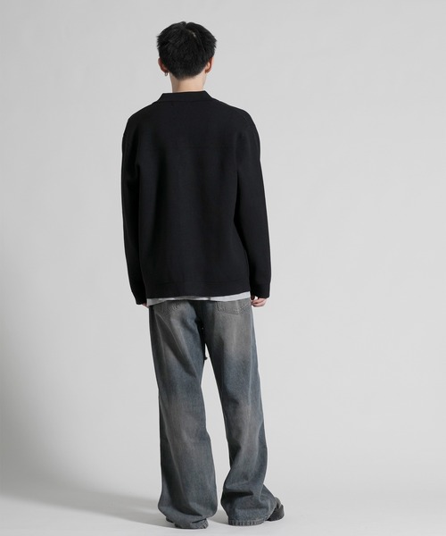aimoha(アイモハ)の「【aimoha neo】 Chic Contrast Pocket Jacket(カーディガン/ボレロ・メンズ・ブラック・LARGE/X-LARGE/XX-LARGE/XXX-LARGE/XXXX-LARGE)」の9枚目の写真