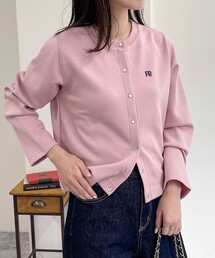 FR刺繍スナップカーディガン