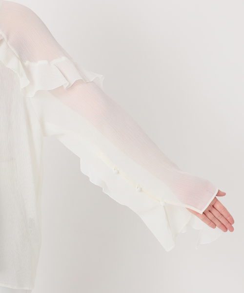新品未使用L'AUBE BLANC ブラウス Noble（ノーブル）の「【NOBLE×L'AUBE BLANC】楊柳フリル梯子
