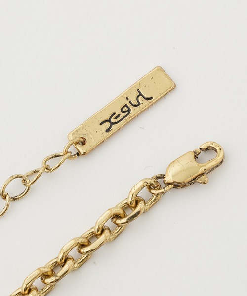 X-girl（エックスガール）の「PLUMP LOGO NECKLACE（ネックレス・レディース・ゴールド/シルバー・ONE SIZE）」の5枚目の写真