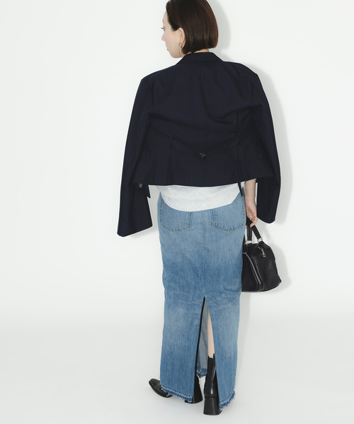 Bonum(ボナム)の「デニムロングスカート(デニムスカート・レディース・コバルトブルー・30/28/26)」の8枚目の写真