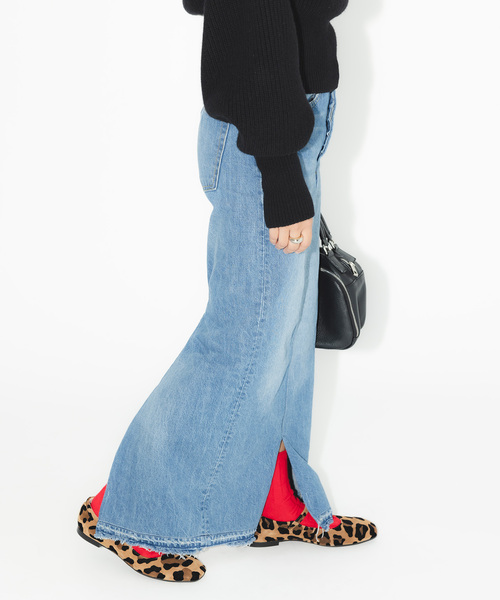 Bonum(ボナム)の「デニムロングスカート(デニムスカート・レディース・コバルトブルー・30/28/26)」の12枚目の写真