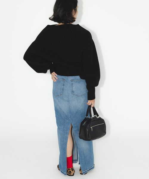 Bonum(ボナム)の「デニムロングスカート(デニムスカート・レディース・コバルトブルー・30/28/26)」の16枚目の写真