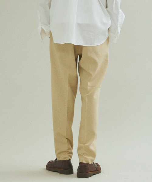 417 EDIFICE（フォーワンセブンエディフィス）の「”LANATEC”メランジツイル 1タックパンツ（スラックス・メンズ・ブラック/ベージュ/ブラウン/ボルドー/グリーン・SMALL/MEDIUM/LARGE）」の10枚目の写真