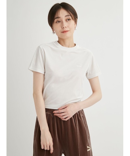 PUMA（プーマ）の「【emmi×PUMA】T7 TEE（Tシャツ/カットソー・レディース・ライトグレー・MEDIUM）」の13枚目の写真