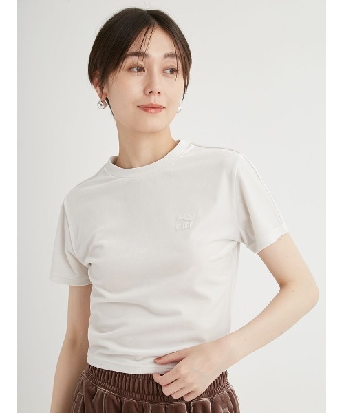 PUMA（プーマ）の「【emmi×PUMA】T7 TEE（Tシャツ/カットソー・レディース・ライトグレー・MEDIUM）」の14枚目の写真
