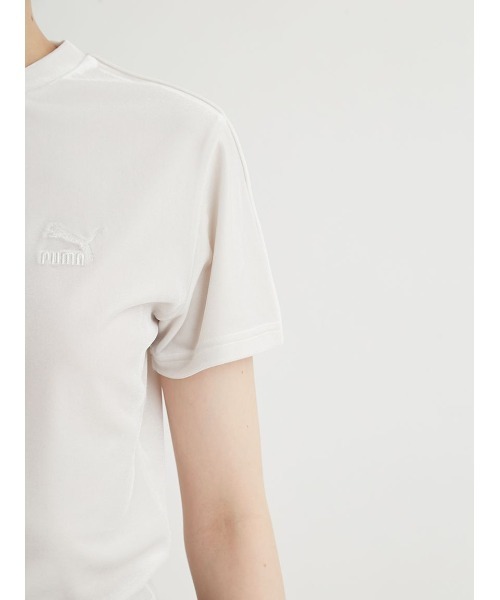 PUMA（プーマ）の「【emmi×PUMA】T7 TEE（Tシャツ/カットソー・レディース・ライトグレー・MEDIUM）」の4枚目の写真
