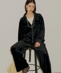 ファスナースリットベロアジャンプスーツ yae（ヤエ）の「Fastener slit velours jumpsuit / ファスナー