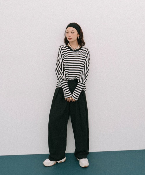 ドルマンスリーブロンTEE（Tシャツ/カットソー）｜HANNE（アン