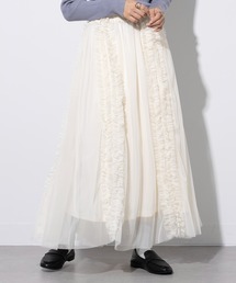 【MAISON BREEZE reveur】チュールフリルスカート 31841P234  XNN
