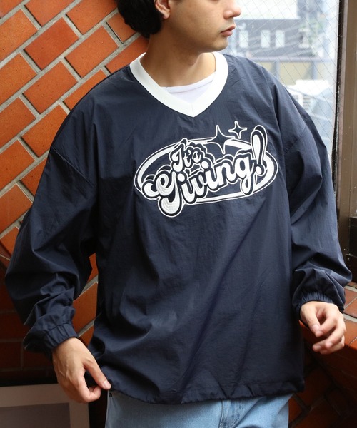 ナイロンVネックプルオーバー（ナイロンジャケット）｜8(eight