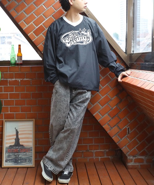 ８(eight)（エイト）の「ナイロンＶネックプルオーバー（ナイロンジャケット・メンズ・オフホワイト/ブラック/ネイビー・LARGE/MEDIUM）」の11枚目の写真