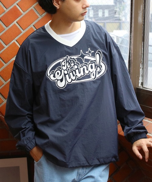 ８(eight)（エイト）の「ナイロンＶネックプルオーバー（ナイロンジャケット・メンズ・オフホワイト/ブラック/ネイビー・LARGE/MEDIUM）」の13枚目の写真