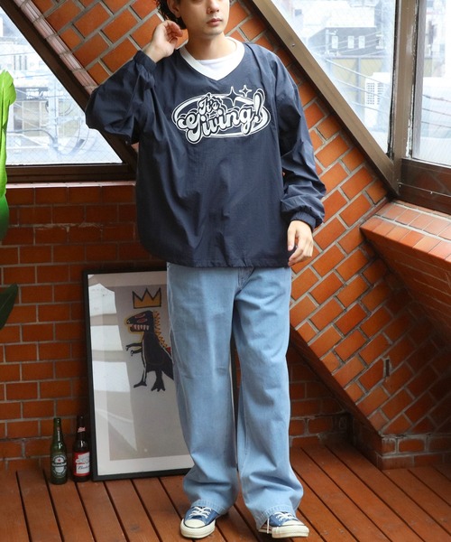 ８(eight)（エイト）の「ナイロンＶネックプルオーバー（ナイロンジャケット・メンズ・オフホワイト/ブラック/ネイビー・LARGE/MEDIUM）」の15枚目の写真