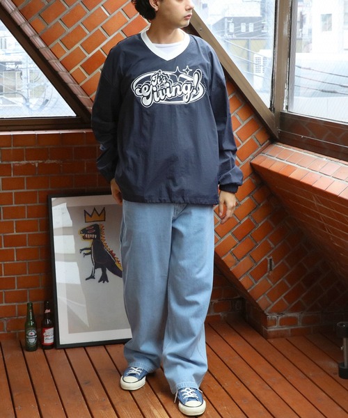 ８(eight)（エイト）の「ナイロンＶネックプルオーバー（ナイロンジャケット・メンズ・オフホワイト/ブラック/ネイビー・LARGE/MEDIUM）」の16枚目の写真