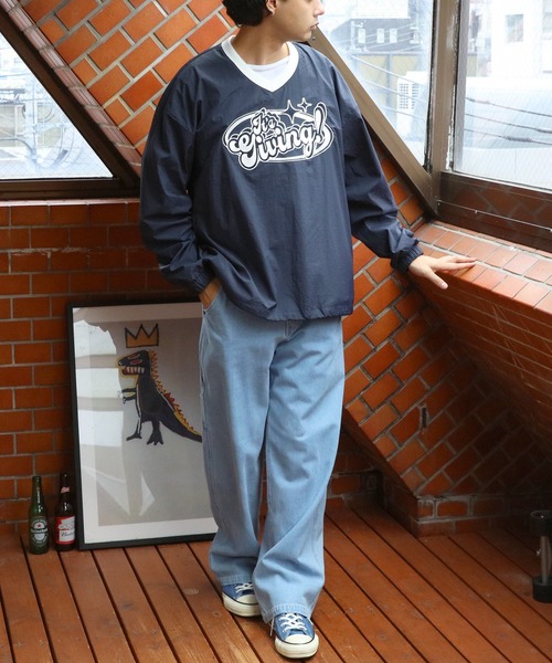 ８(eight)（エイト）の「ナイロンＶネックプルオーバー（ナイロンジャケット・メンズ・オフホワイト/ブラック/ネイビー・LARGE/MEDIUM）」の17枚目の写真