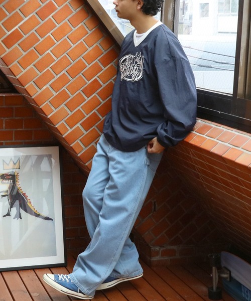 ８(eight)（エイト）の「ナイロンＶネックプルオーバー（ナイロンジャケット・メンズ・オフホワイト/ブラック/ネイビー・LARGE/MEDIUM）」の18枚目の写真