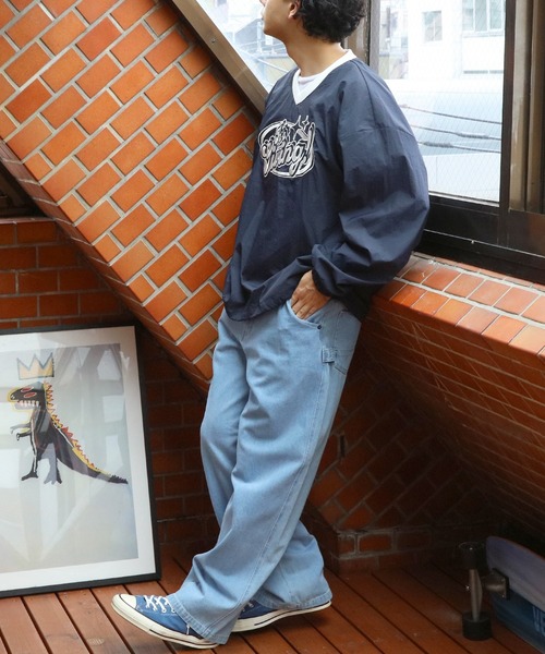 ８(eight)（エイト）の「ナイロンＶネックプルオーバー（ナイロンジャケット・メンズ・オフホワイト/ブラック/ネイビー・LARGE/MEDIUM）」の19枚目の写真