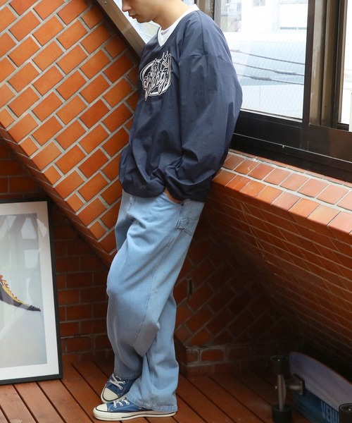 セール】ナイロンVネックプルオーバー（ナイロンジャケット