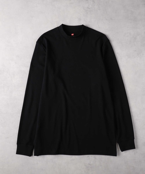 HANES（ヘインズ）の「HANES(ヘインズ)【メンズ】裏起毛クルーネック長袖シャツ（Tシャツ/カットソー・メンズ・ブラック/ホワイト・L/XL/M）」の10枚目の写真