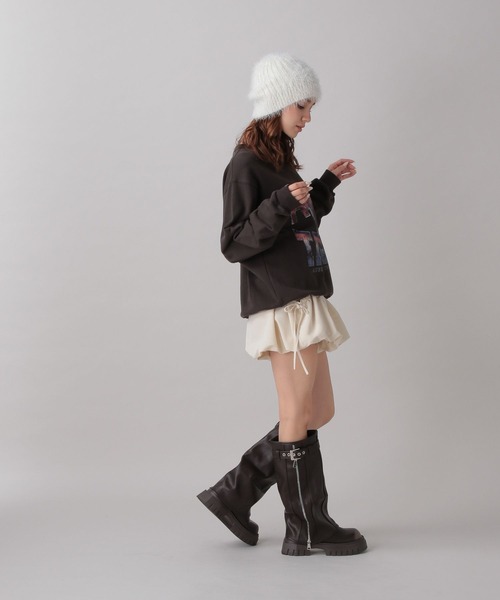 FOREVER 21(フォーエバー トゥエンティーワン)の「【2024FW】シャギービーニー(ニットキャップ/ビーニー・レディース・ネイビー/ホワイト/ホワイト×ブラック・FREE)」の14枚目の写真