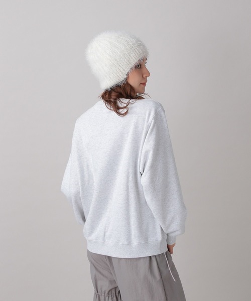 FOREVER 21(フォーエバー トゥエンティーワン)の「【2024FW】シャギービーニー(ニットキャップ/ビーニー・レディース・ネイビー/ホワイト/ホワイト×ブラック・FREE)」の5枚目の写真