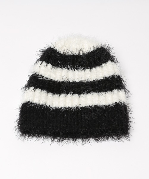FOREVER 21(フォーエバー トゥエンティーワン)の「【2024FW】シャギービーニー(ニットキャップ/ビーニー・レディース・ネイビー/ホワイト/ホワイト×ブラック・FREE)」の17枚目の写真