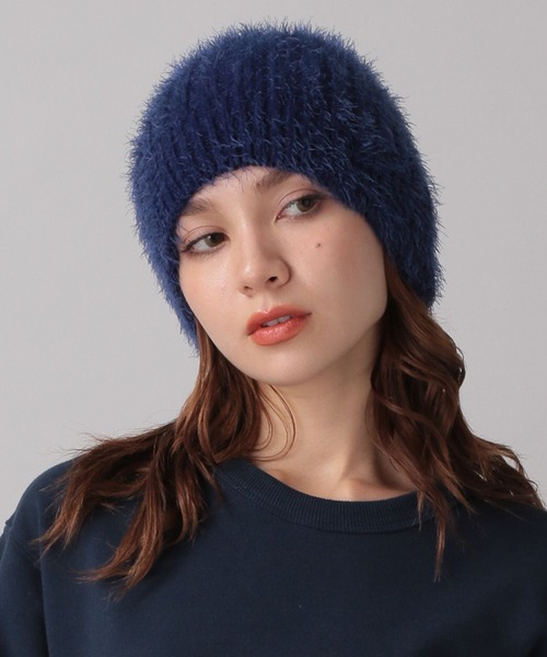 FOREVER 21(フォーエバー トゥエンティーワン)の「【2024FW】シャギービーニー(ニットキャップ/ビーニー・レディース・ネイビー/ホワイト/ホワイト×ブラック・FREE)」の21枚目の写真