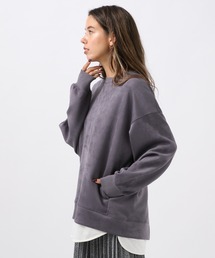 BAYFLOW | フェイクスウェードレイヤードプルオーバー(スウェット)