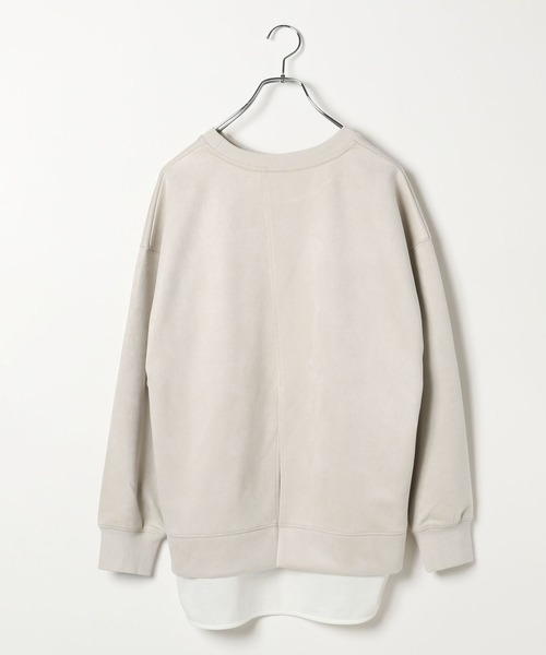 BAYFLOW（ベイフロー）の「フェイクスウェードレイヤードプルオーバー（スウェット・レディース・ピンク/モカ/パープル/アイボリー・FREE）」の16枚目の写真