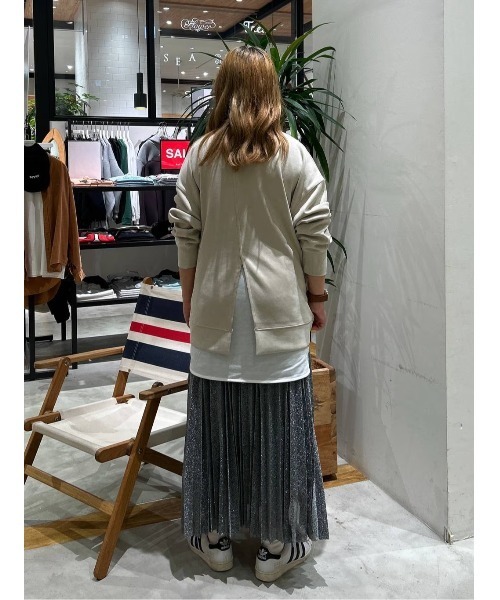 BAYFLOW（ベイフロー）の「フェイクスウェードレイヤードプルオーバー（スウェット・レディース・ピンク/モカ/パープル/アイボリー・FREE）」の6枚目の写真