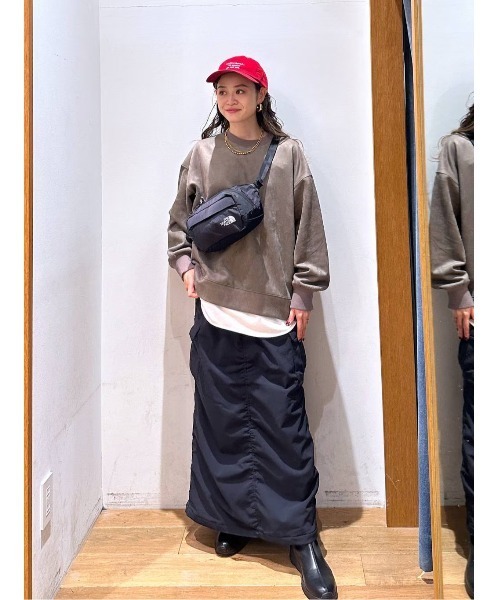 BAYFLOW（ベイフロー）の「フェイクスウェードレイヤードプルオーバー（スウェット・レディース・ピンク/モカ/パープル/アイボリー・FREE）」の7枚目の写真