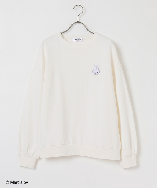 Honeys（ハニーズ）の「ミッフィー／ゆるトップス（スウェット・レディース・ブルー/アイボリー/ピンク/スミクロ/オートミール・S/M/L/LL）」の9枚目の写真