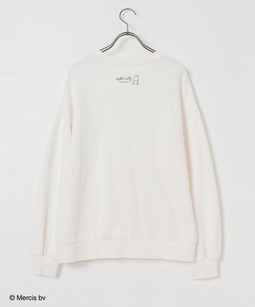 Honeys（ハニーズ）の「ミッフィー／ゆるトップス（スウェット・レディース・ブルー/アイボリー/ピンク/スミクロ/オートミール・S/M/L/LL）」の10枚目の写真