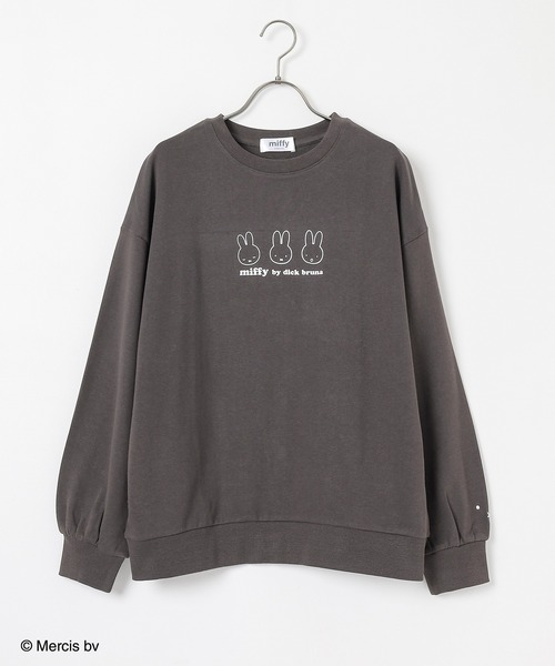 Honeys（ハニーズ）の「ミッフィー／ゆるトップス（スウェット・レディース・ブルー/アイボリー/ピンク/スミクロ/オートミール・S/M/L/LL）」の15枚目の写真