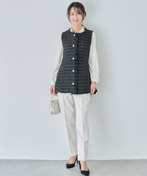 ツイードフリンジベスト（ベスト）｜INCEDE（インシード）の