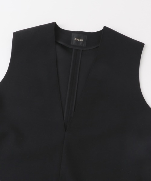 URBAN RESEARCH ROSSO WOMEN（アーバンリサーチ　ロッソ）の「『WEB限定』メルトンVネックベスト（ベスト・レディース・アイボリー/ブラック・FREE）」の18枚目の写真