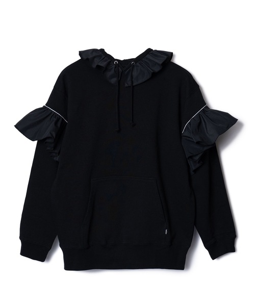 NON TOKYO（ノントーキョー）の「FRILL SWEAT HOODIE（パーカー・レディース・ネイビー/アイボリー/ブラック・FREE）」の4枚目の写真
