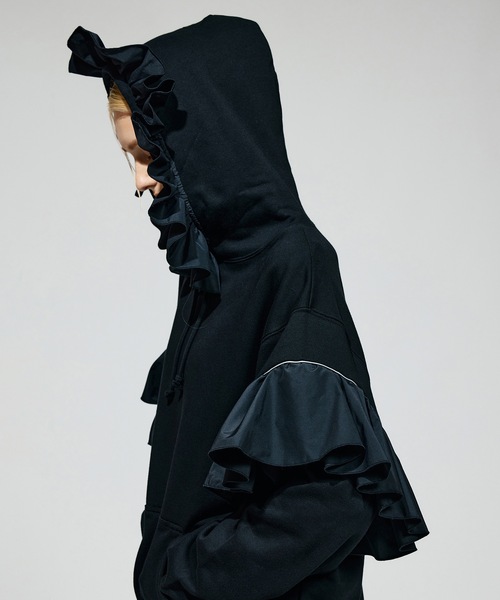 NON TOKYO（ノントーキョー）の「FRILL SWEAT HOODIE（パーカー・レディース・ネイビー/アイボリー/ブラック・FREE）」の10枚目の写真