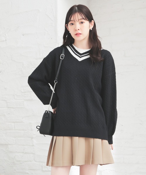 Honeys（ハニーズ）の「ミニプリーツスカート（スカート・レディース・キャメル/杢グレー/ブラック・SS/S/M/L/LL）」の9枚目の写真