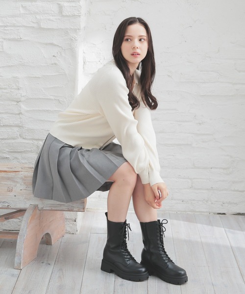 Honeys（ハニーズ）の「ミニプリーツスカート（スカート・レディース・キャメル/杢グレー/ブラック・SS/S/M/L/LL）」の11枚目の写真